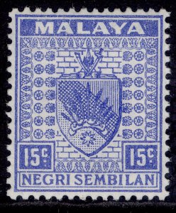 MALAYSIA - Negri Sembilan GV SG32, 15c ultramarine, M MINT. Cat £11.