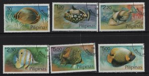 PHILIPPINES , 1379-1384 USED SET  FISH