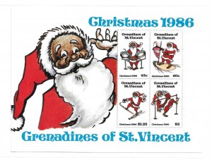 St Vincent Grenadines 1986 Christmas Santa Claus S/S Sc 567a MNH C13