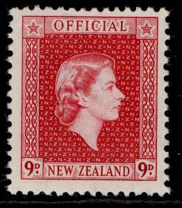 NEW ZEALAND QEII SG O165, 9d carmine, M MINT.