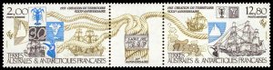 FSAT/TAAF 1985 Sc#C90a FSAT 30th.ANNIVERSARY Ships Gutter-Pairs MNH