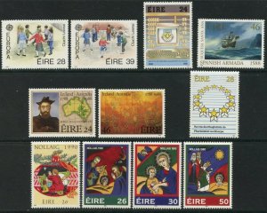 IRELAND Sc#709//821 1988-90 Five Different Complete Sets OG Mint NH