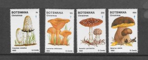 BOTSWANA - CLEARANCE #321-4 MUSHROOMS  MNH