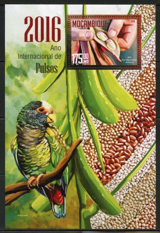 MOZAMBIQUE  2016 YEAR OF THE PEA  SOUVENIR  SHEET MINT NEVER HINGED