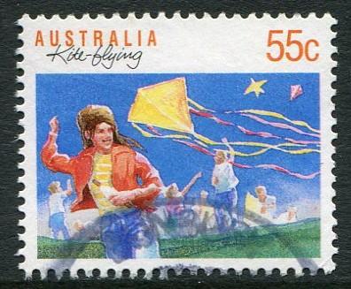 SPORTS SERIES I DEFINITIVES 1989 -  55c KITE FLYING USED