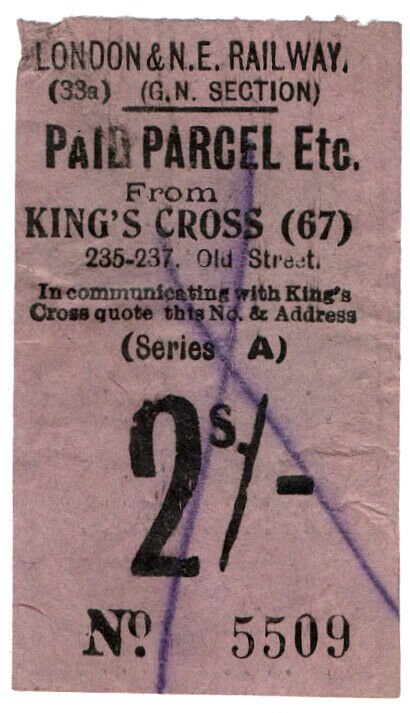 (I.B) London & North Eastern Railway (GN section) : Parcel 2/- (King's Cross)