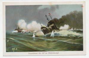 War postcard Germany / Poland Torpedo boat - Hospital - WWI 