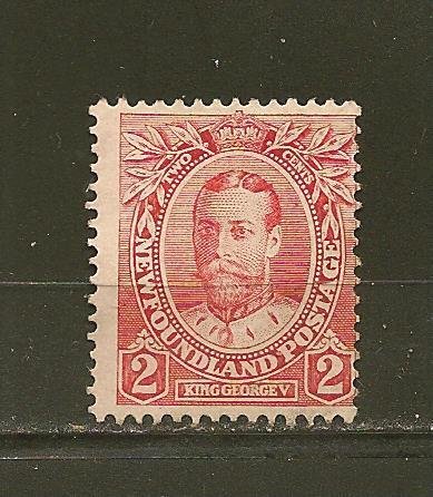 Canada Newfoundland SC#105 King George V 2C Red Used