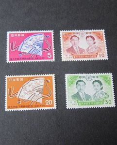 Japan 1959 Sc 667-670 MNH