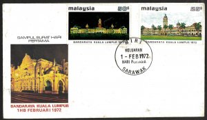 Malaysia SC#96-97 Kuala Lumpur Secretariat Building (1972) FDC