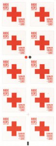 Denmark 2015 MNH Sc B105a 10k + 1k Red Cross Booklet of 10