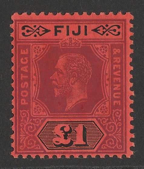 FIJI 1912 KGV £1 purple & black on red, Die I. 