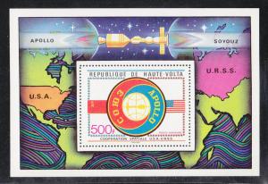 Burkina Faso Apollo/Soyuz Mission S/Sheet (Scott # C219) MNH