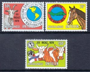 Netherlands Antilles 1979 Zoonosis Control Complete Mint MNH Set SC 437-439