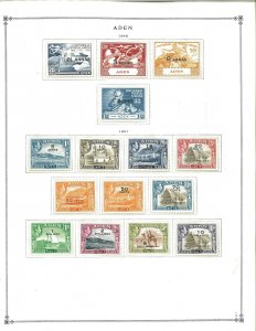 Aden 1937-1963 M & U in Mounts on Scott International Pages.