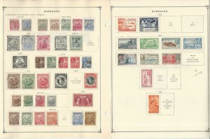 Barbados Stamp Collection on 30 Scott International Pages, To 1986, JFZ