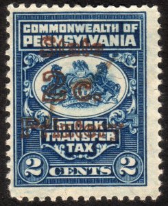 1940's, US Pennsylvania 2c, Stock transfer, Used