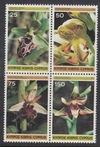 Cyprus 565-8 Orchids mnh