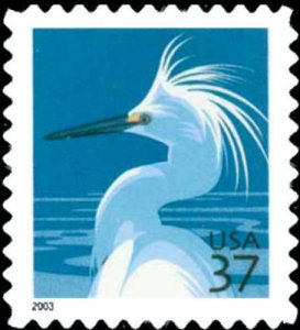 2003 37c Snowy Egret, Booklet Single Scott 3830D Mint F/VF NH