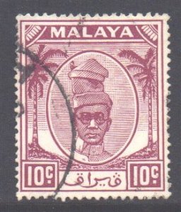 Malaya Perak Scott 111 - SG136, 1950 Sultan 10c Purple used