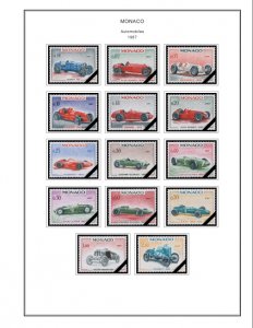 COLOR PRINTED MONACO 1885-2010 STAMP ALBUM PAGES (346 illustrated pages)