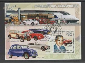 GUINEA BISSAU 2006 PIONEERS OF TRANSPORT MINT VF NH O.G CTO S/S (28GU)