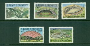 St. Thomas and Prince #567-71  (1980 Olympics set) VFMNH CV $10.50