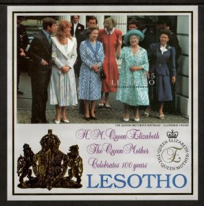 Lesotho 1999 - Queens Mother - Souvenir Stamp Sheet - Scott #1208 - MNH