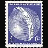 CHILE 1964 - Scott# C254 Pres.Kennedy Set of 1 NH