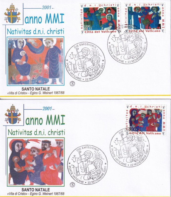 2001 - VATICAN - Scott #1201-1203 - FDC