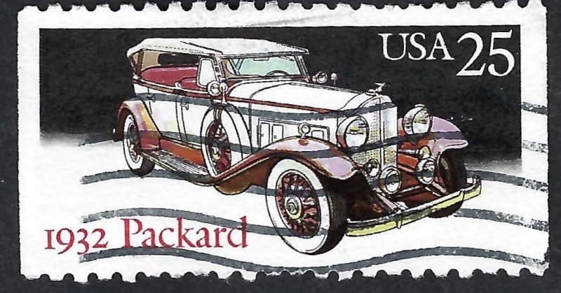 United States #2384 25¢ Classic Cars - 1932 Packard (1988). Used.