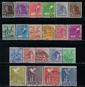 Germany AM Post Scott # 557 - 577, used, incl # 571a, cpl. set