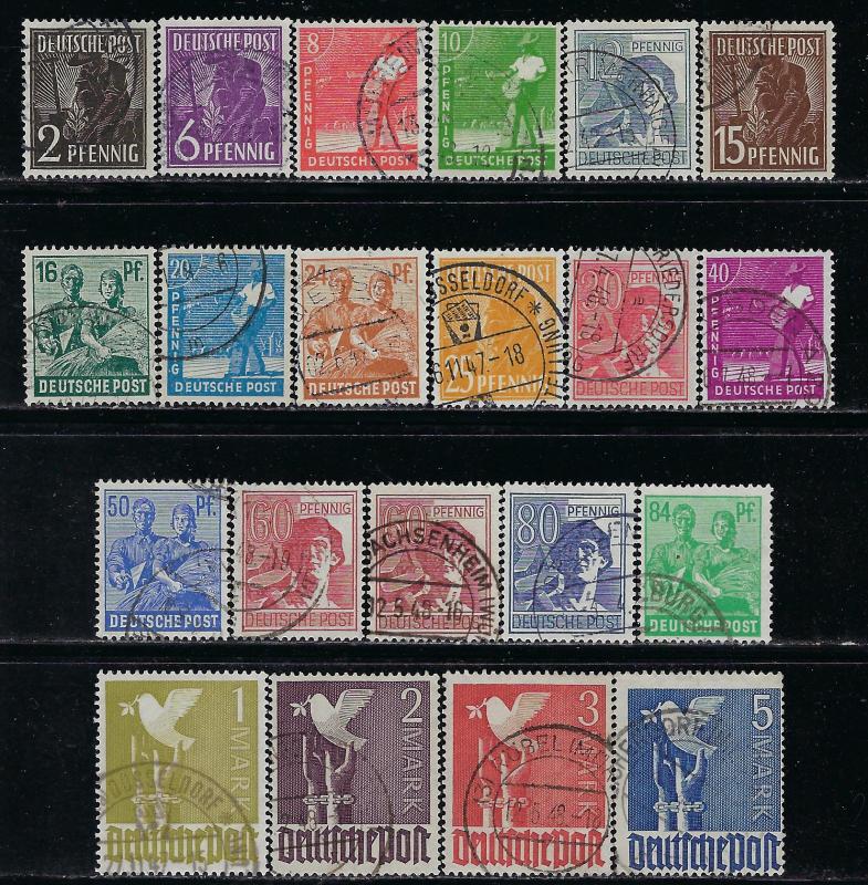 Germany AM Post Scott # 557 - 577, used, incl # 571a, cpl. set