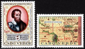 CABO VERDE 1968 Pedro Cabral - 500. Navigator. Portrait, Map. Joint Theme, MNH