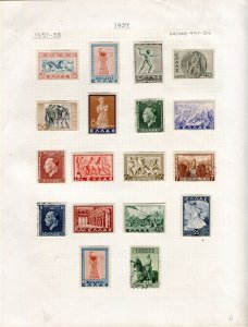 GREECE; 1930s early fine small mint & used range on album page