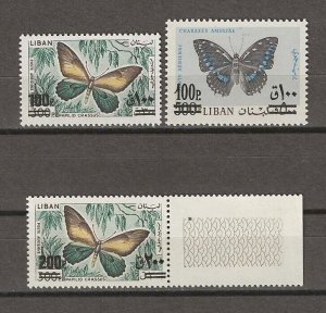 LEBANON 1972 SG 1121/23 MNH Cat £27