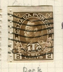 CANADA; 1916 GV WAR TAX ' 1Tc ' issue Die I, used Shade of 2c. Coil stamp