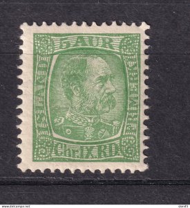 Iceland 1902 King Christian IX 5a Yellow green MNH 15561