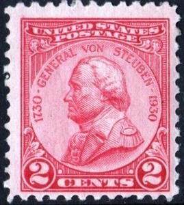 SCOTT  689  GENERAL VON STEUBEN  2¢  SINGLE  MINT NEVER HINGED