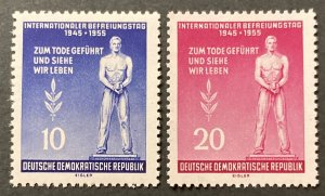 Germany DDR 1955 #236-7, Victim's of Fascism, MNH.