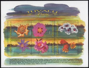 Tuvalu 1999 MNH Sc #811 Sheet of 6 90c Flowers