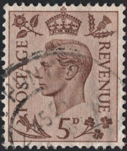 Great Britain SC#242 5d King George VI (1938) Used