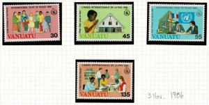 Vanuatu 1986 International Year of Peace - Christmas  Set of 4 MNH