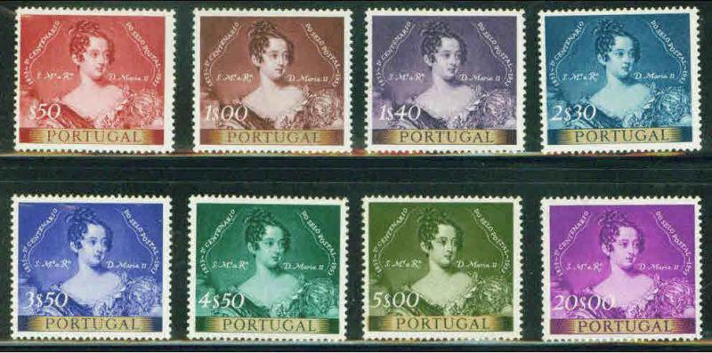 PORTUGAL Scott 784-791 MH* Queen Maria I set