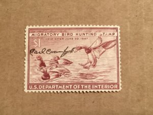 US Revenue #RW13 DUCK STAMP USED F/VF 1946 cat $12.50