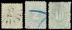 New South Wales Scott J2-J3, J9, Perf.12x10 (1891-92) U/M F-VF, CV $610.75 M