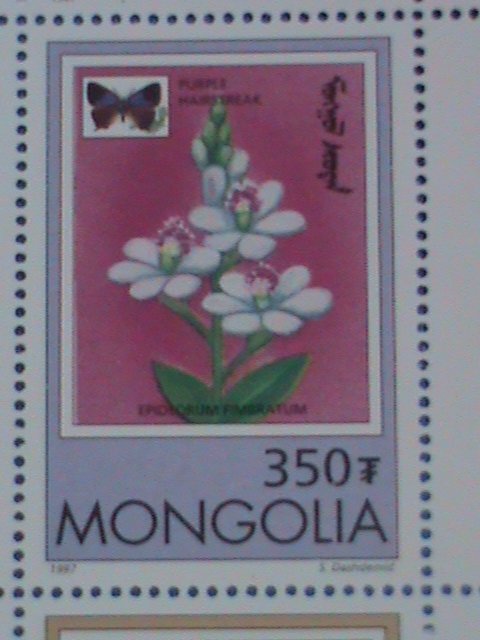 1997-SC#2269-7 MONGOLIA STAMP ORCHIDS LOVELY COLORFUL FLOWER- MINT-NH FULL SHEET