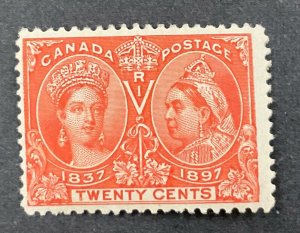 CANADA #59 - 1897 - 20 cent Queen Victoria Jubilee issue, F+, mint hinged