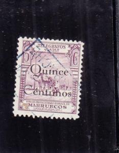 Spanish Morocco: Telegraph Revenue, 15c/5c, Sc #32 (24727)