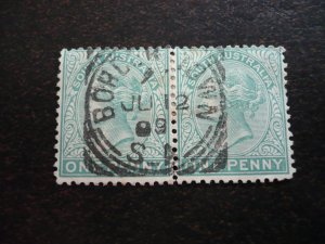 Stamps - South Australia - Scott# 105 - Used Pair of Stamps